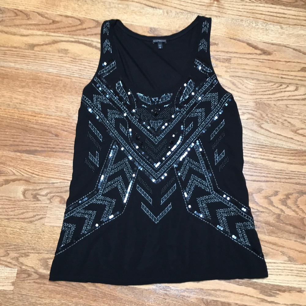 Sequin tank top size Large